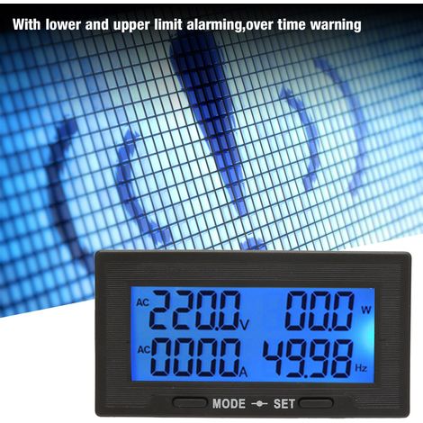 Compteur Numérique Multifonction 6 en 1 AC 0-100A 130-500V avec Affichage Digital (1/3)