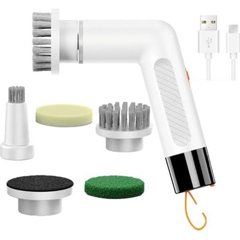 Brosses de Nettoyage électriques Sans Fil, Brosses de Nettoyage Multi-Usages, Nettoyeurs Ménagers Portables, Outils de Nettoyage de Salle de Bain
