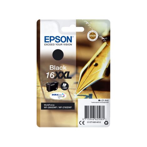 Epson C13T16814012 cartouche d'encre 1 pièce(s) Original Rendement extra (super) élevé Noir (1/3)