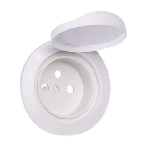 Plaque Legrand Enjo IP44 2P+T FB blanc – Fixation encastrée – Pour installations électriques en intérieur – Résistante à l'humidité (1/5)