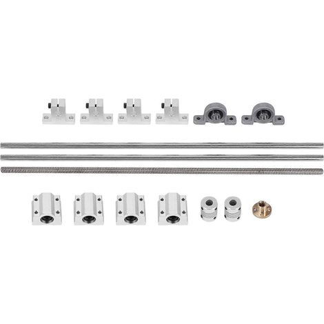 15 Stück 400 mm optische Achsenführungslagergehäuse Linearschienenwellen-Stützschraubensatz()