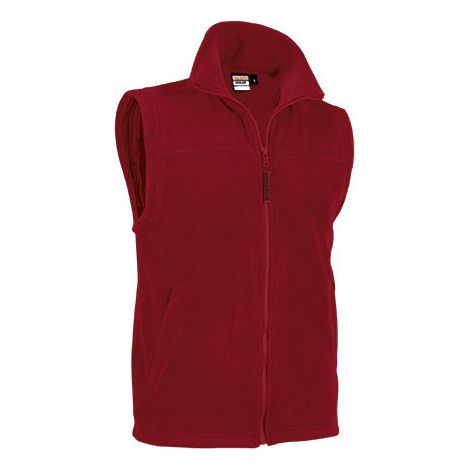 Chaleco en tejido polar antipeeling con alto efecto calórico VALENTO Cerler M Rojo loto
