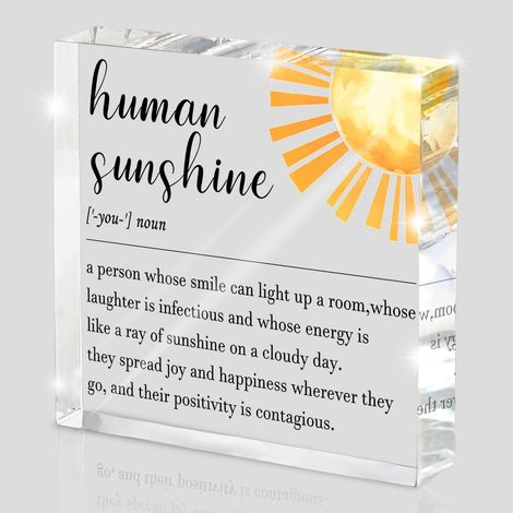 Cadeaux inspirants "Soleil humain" pour femmes et hommes, cadeaux de remerciement pour professeurs, amis, collègues, médecins et infirmières, remerciement des employés (1/5)