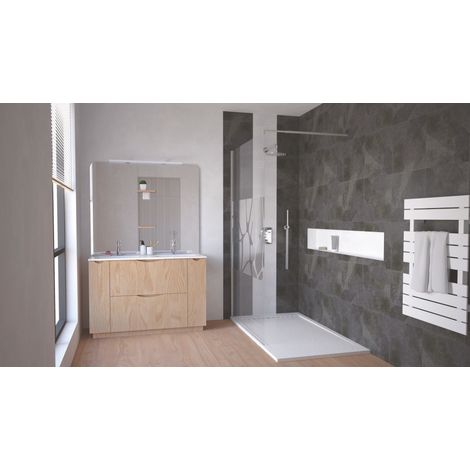 ONDEE - Mueble de baño PALERMO - 120cm - color madera - Lacado - Entregado en kit (1/4)