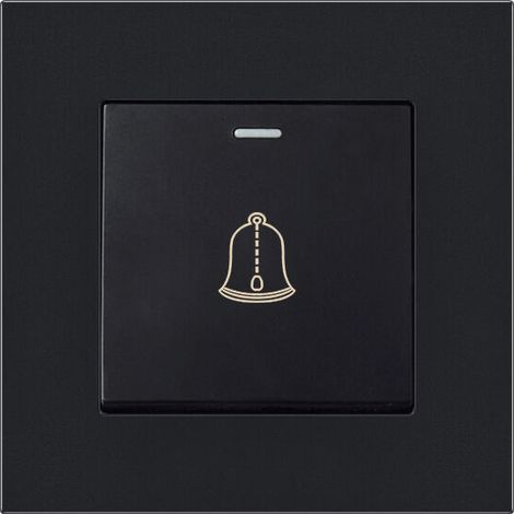 Bouton de sonnette extérieur, interrupteur de sonnette 220-250V avec panneau en verre trempé. Ce bouton poussoir de carillon étanche fonctionne sans fil et mesure 3,38 pouces de diam (1/4)