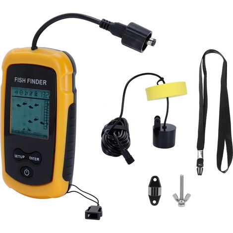 Sondeur portable avec détecteur de profondeur et alarme, accessoire de pêche (1/5)