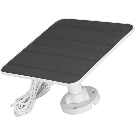 Panneau solaire pour appareil photo, charge efficace de 12 W pour Pro 3 Pro 4 5S Ultra 2 Go 2 caméra de surveillance projecteur – IP65 résistant aux intempéries (blanc) (1/5)