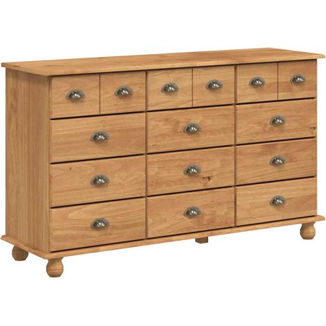 Maison Exclusive - Cassettiera ASKIM Marrone 79 x 40 x 133,5 cm Pino massello