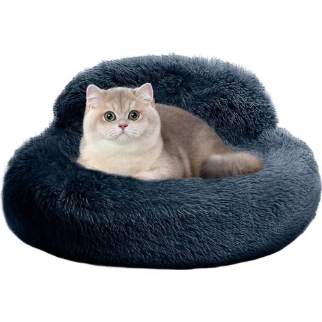 Lit Calmant pour Chien en Forme de Donut - Lit Donut Rond en (1/5)