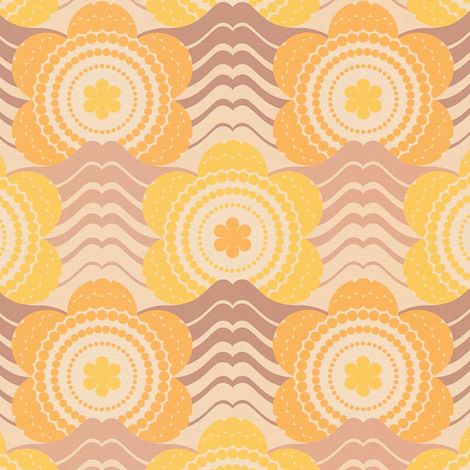 Papier peint Fleur Orange Retro Chic A.S. Création (1/4)