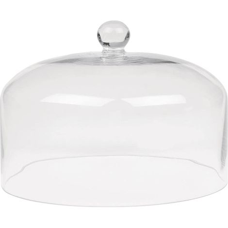 Cloche à gâteau en verre, 285(Ø) x 200(H)mm, verre transparent haute clarté, protège les gâteaux faits maison, compatible avec la base CS013 (vendue séparément), CS014 (1/5)