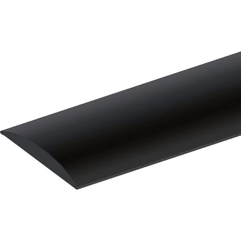 Bande de Seuil PVC Barre de Seuil Bande de Transition Sol pour Les Espaces Entre les Carreaux les Sols Noir (1/5)