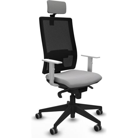 piqueras-y-crespo Sila chaise de bureau gris clair ergonomique