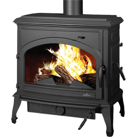 Bronpi – Poêle à bois en fonte ETNA 11.3 kW – Puissance 11.3 kW – Volume de chauffe 250 m³ – Rendement 81% – Sortie des fumées arrière/supérieure