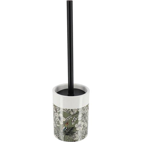 Spazzola dolomite stelo in acciaio inox stampa nera - jungle fever kaki - Tendance