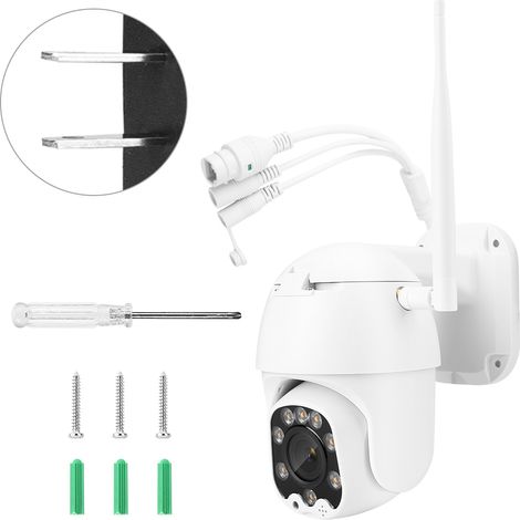 Mini WiFi HD 1080P PTZ IR 8x Zoom Caméra IP Dôme Extérieure, Surveillance étanche CCTV, 100-240V (1/5)