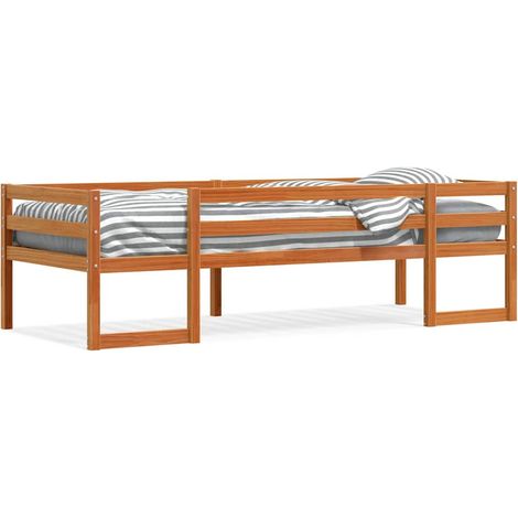 Maison Exclusive - Cadre de lit pour enfants sans matelas cire marron 80x200 cm