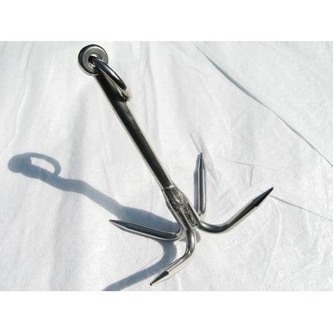 Stainless Steel Grappling Hook Four Prong 0.4KG 200MM (Boat Hook)