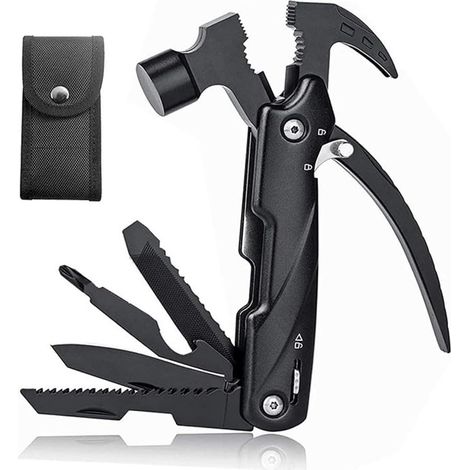 Multifunctional Folding Knife, 12 in 1 Multifunctional Hammer, Multifunctional Stainless Steel Pliers for Outdoor Activities, Camping, Hiking (1/5)