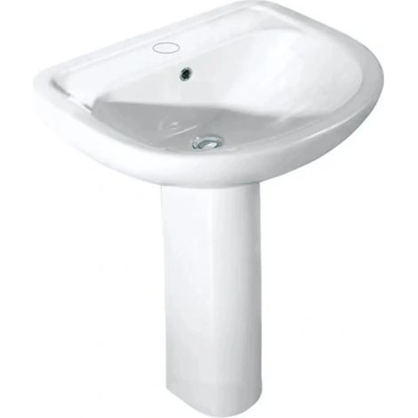 Lavabo con colonna 65 cm serie Diana, ceramica bianca AZZURRA