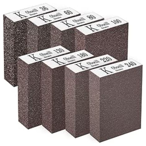 éponges abrasives en bois Blocs de ponçage pour bois Lavables et réutilisables Pour le polissage de différents matériaux (1/5)
