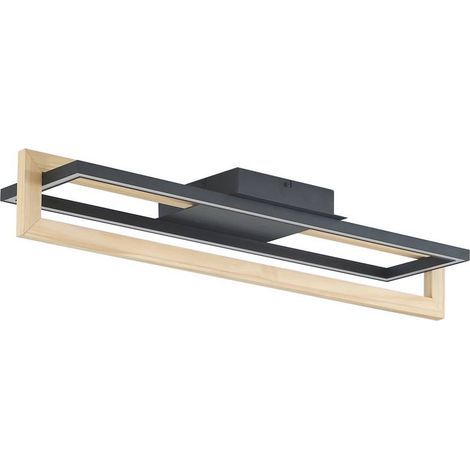 Lindby LED 'Holamu' in Nero da Alluminio