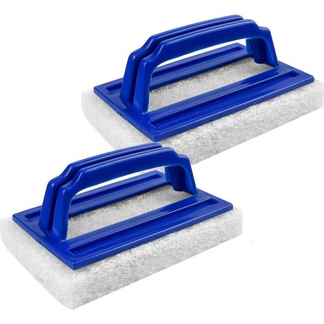 Lntyq Eponge Piscine, 2pcs Eponge Magique Piscine, Éponge Magique Piscine avec Poignée, Eponge Magique Piscine Durables, Nettoyage de Saleté (Bleu), Plastique + Nylon, 14.58.57cm (1/5)