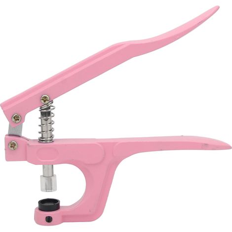 Kit d'outils manuels pour boutons-pression, machine à poinçonner en aluminium rose, facile à utiliser et adapté aux travaux manuels. (1/5)