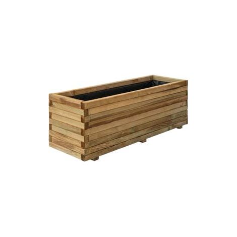 FIORIERA RETTANGOLARE IN PINO IMPREGNATO ASSEMBLATA  cm.40x80x26h.    VETTE