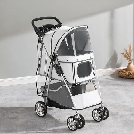 Caisse de transport pour animaux coloris gris 77 x 44 x 102 cm (1/5)