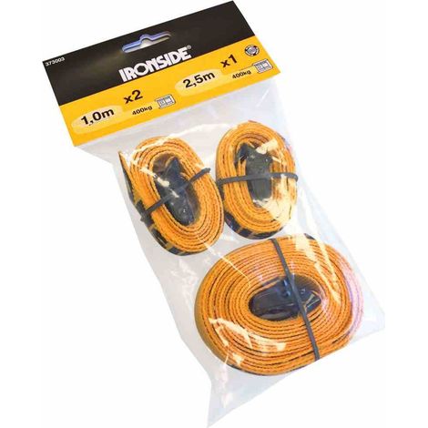 Zurrgurt-Set 3--teilig, 25 mm 1 x 2,5m / 2 x 1m, 400daN (1/5)
