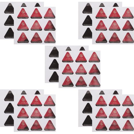 Autocollants D'avertissement de Brûlure Changement de Couleur Facile à Utiliser Lot de 10 Protection la Chaleur pour Lampes Chauffantes en Papier Noir (1/5)