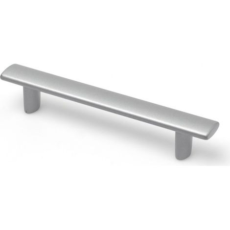 Asa de zamak con acabado aluminio con acabado, dimensiones:129x15x25mm y entrepuntos:96mm - (1/2)