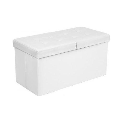 Banco de almacenaje con asiento abatible carga máxima 300 kg 76 x 38 x 38 cm blanco 80 litros blanco 120000230 (1/4)