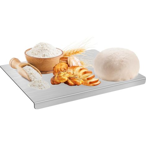 Planche à Découper Inox avec Rebord 40 x 30 cm Planche a Decouper en Titane pour Plan de Travail, Planche à Pétrir Inox pour Cuisine, Bar, Restaurant (1/5)