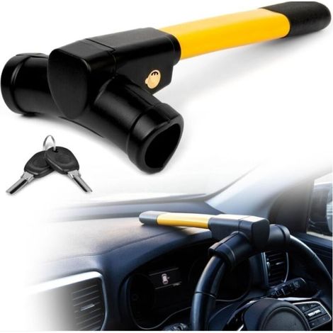 Diebstahlsicherung für Autos, Lenkradschloss, universelle Diebstahlsicherung für das Lenkrad, einziehbares T-Lock Crezuo (1/4)