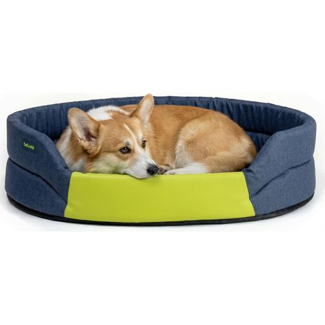 Panier pour Chien Imperméable et Antidérapant, Coussin pour Chien Entretien Facile, Matelas pour Chien sans Rebords à Entrée Basse, Lavable jusqu'à 30°C, Léger pour Voyage, Tailles S-M-L (1/5)