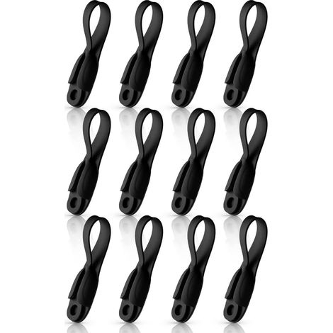12-teiliges Silikon-Kabelbündel für Haushaltsgeräte, Kabelaufwickler für Küchengeräte, multifunktionales Bündelkabel, Datenkabel-Aufbewahrung, Kabel-Organizer mit festem Hub (1/4)
