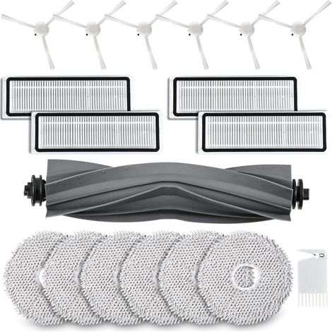 Accessoires pour robot aspirateur Dreame L10s / L10 Ultra / L10 Prime – 18 pièces : brosse centrale, lingettes, filtres et brosses latérales