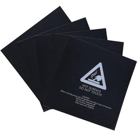 plateaux de construction pour imprimante 3D, compatibles avec les plateaux chauffants, 8,7 x 8,7 pouces (carrés).-Black