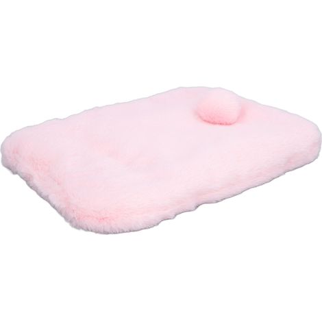 Tapis en peluche doux et chaud pour animaux de compagnie, idéal pour les chiens et les chats. Grand tapis de sécurité pour dormir, se détendre et jouer. Rose, taille L. (1/5)