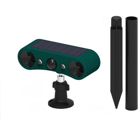 Alarme Sonore et Lumineuse à Détecteur de Mouvement Solaire avec Répulsif Ultrasonique pour Le Jardin, la Cour et la Protection du Terrain (1/4)