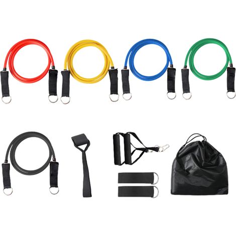 Kit de musculation 11 pièces : bandes de résistance, appareil de musculation multifonctionnel, équipement de fitness – Sculptez votre corps idéal où et quand vous voulez (1/5)