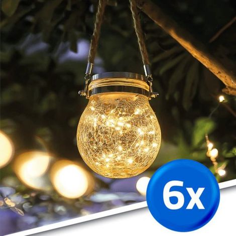 Betsy Solar-Hängeleuchten für den Außenbereich – 6er-Set – Warmweißes Licht – Gartenbeleuchtung – Solarbetriebene Außenleuchte (1/5)