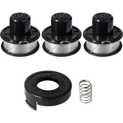 Carrete de hilo para desbrozadora A6226 compatible con Black & Decker ST4400 ST4500 ST5000 GL250 GL310 GL360 GL360SB, carrete de hilo de 6 m de largo para Black & Decker GL360, 1,6 mm de diámetro (3+1 (1/4)