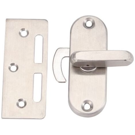 Dispositivo di chiusura porta scorrevole realizzato in acciaio inox 304 – Blocco di sicurezza per legno e metallo-porte – Comprende : 1 dispositivo di chiusura, 5 viti (1/5)