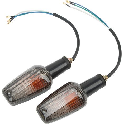 Lot de 2 clignotants étanches ultra-lumineux pour moto CB400, CBR929RR, CBR954RR et CBR600F4i, noir fumé. (1/5)