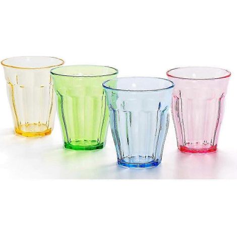 Verres incassables de qualité supérieure, lot de 4, gobelets en plastique Tritan, parfaits pour offrir, sans BPA, compatibles lave-vaisselle, empilables (1/5)