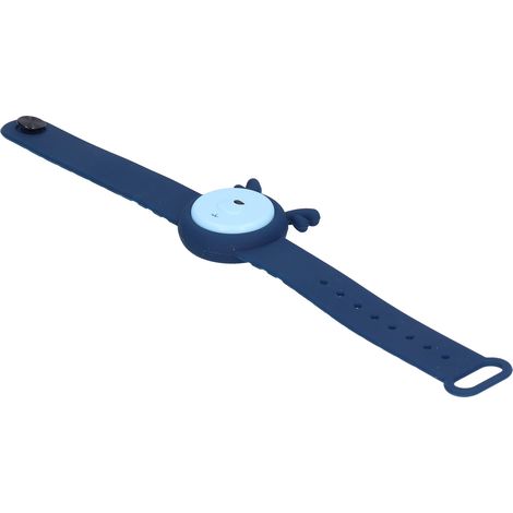 Bracelet anti-moustiques rechargeable USB à ultrasons, répulsif sonique pour enfants, bracelet bleu foncé, sans chimique, protection portable. (1/5)