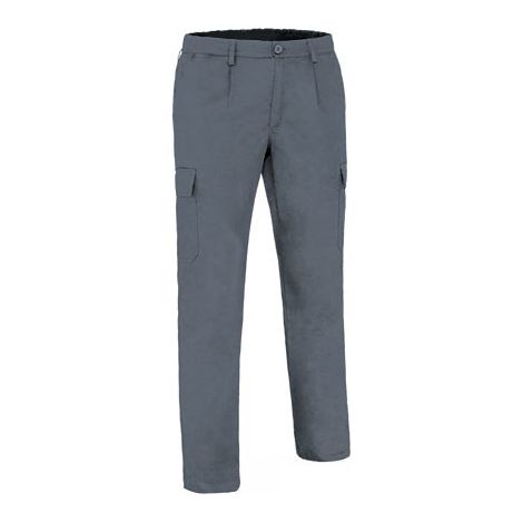 Pantalón multibolsillos con pinzas, en tejido canvas resistente Ronda VALENTO M Gris cemento